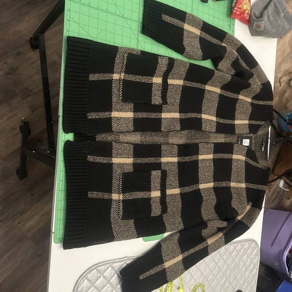 Fashion Nova Sweaters - Womens Fashion Nova Cardigan Size Large How You Plaid Me Long Sleeve Open Front